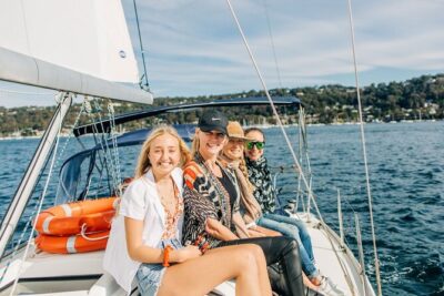 2 1/2 Hr Private Skippered Yacht Charter and Platter on Pittwater - Portuguese Beach swim stop: clear water and easy access