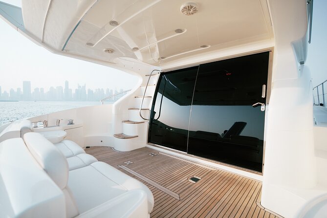 2 hours Dubai private luxury yacht 55ft tour - Taking a refreshing swim, without turning it into a whole project
