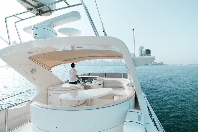 2 hours Dubai private luxury yacht 55ft tour - Price and value: $390.78 per group up to 15