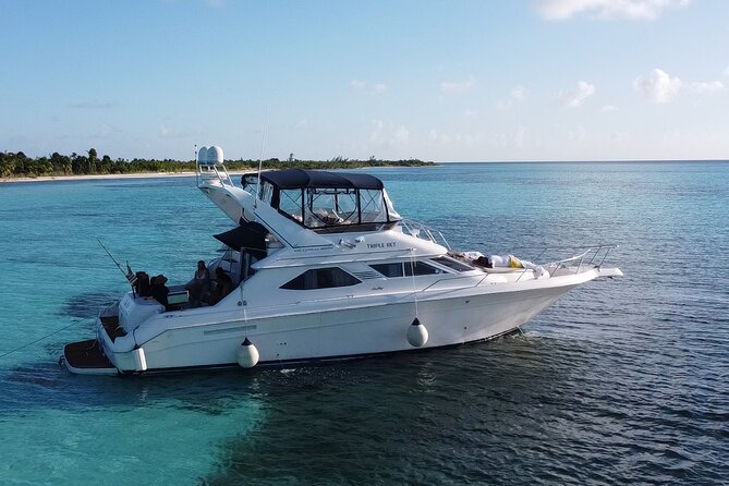 4 hours snorkel & beach tour - Private Yacht 47 ft - Reef + cenote/beach (about 45 minutes away) vs the calm cove sandbar (about 20 minutes)