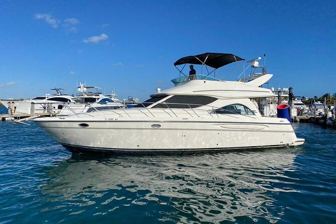 50ft Miller Blue | Miami Yacht Rental | 3 to 6 Hours | 13 Ppl - Where You Start: Meeting Point at 2147 NW 32nd Ave