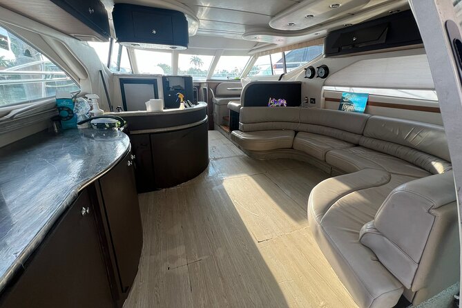 50ft Miller Blue | Miami Yacht Rental | 3 to 6 Hours | 13 Ppl - Stop 2: Miami Marine Stadium Waterfront Scene