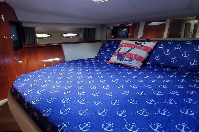 60ft Luxury Yacht Charter in Fort Lauderdale, Florida - Your yacht setup: bedrooms, bathrooms, and a 12-foot sun pad
