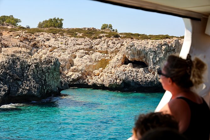 A Protaras Luxury Yacht Private Charter Experience - Konnos Bay: clear water, sandy shoreline, and a national-park feel from the sea