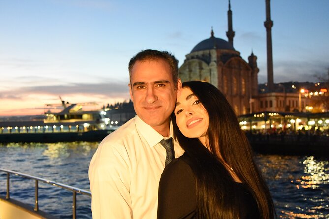 Bosphorus Night Cruise with Luxury Yacht - Fortresses on opposite sides: Rumeli Hisari and Anadolu Hisari