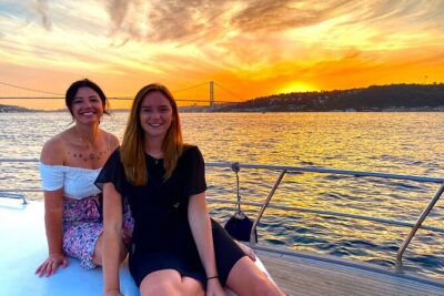 Bosphorus Sunset Yacht Cruise with Snacks and Live Guide - The route on the water: bridges, towers, fortresses, and palaces