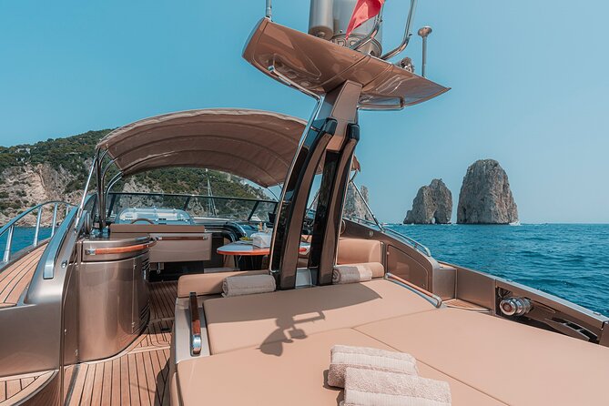 Capri private luxury yacht cruise from sorrento on Riva rivale 52 - Marina Piccola and Grotta Verde: where the schedule gives you breathing room