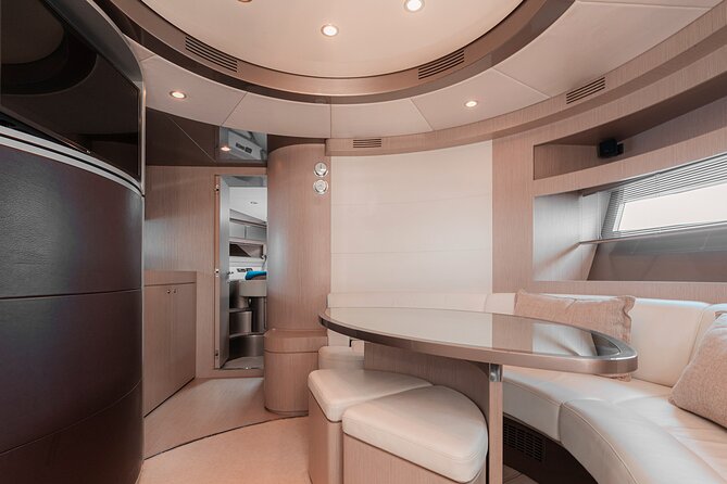 Capri private luxury yacht cruise from sorrento on Riva rivale 52 - Food, drinks, and onboard comforts you’ll feel on an 8-hour day