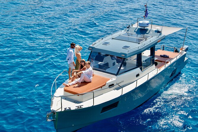 Diamond 36 Private Motor Yacht Caldera Cruise - Pickup to dock, then back to your hotel: the stress-free setup