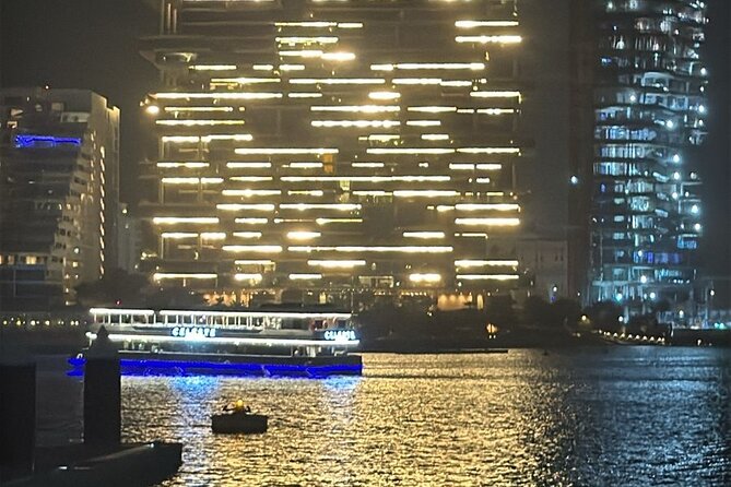 Dubai Creek Cruise Luxury Yacht with BBQ Dinner Al Seef - Skyline highlights: Burj Khalifa lights and Dubai Creek views