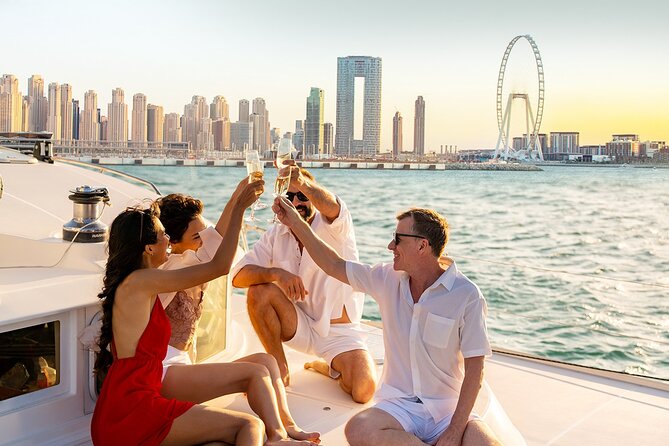 Dubai Marina 2 Hour Sunset Yacht Tour with Alcoholic Drinks - The sunset route: Burj Al Arab, Ain Dubai, and JBR from the water
