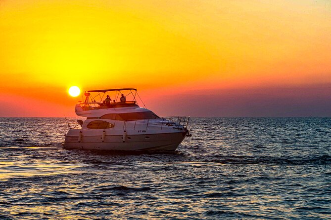 Dubai Yacht Rental - Book 58 ft Private Yacht up to 28 persons - What’s included (and what you bring): drinks, BYO food, and sound