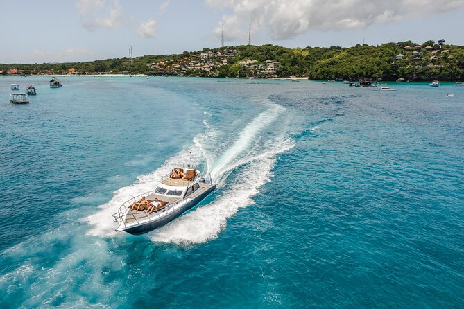 Full Day Nusa Penida by Honey Milk Yacht 13 meters - First water hit on Nusa Lembongan: calm snorkel time and lagoon cruising