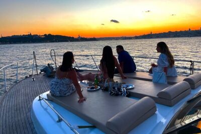 Istanbul Bosphorus Sunset Yacht Cruise With Live Guide And Snacks - European shoreline start: Dolmabahçe Palace from the water