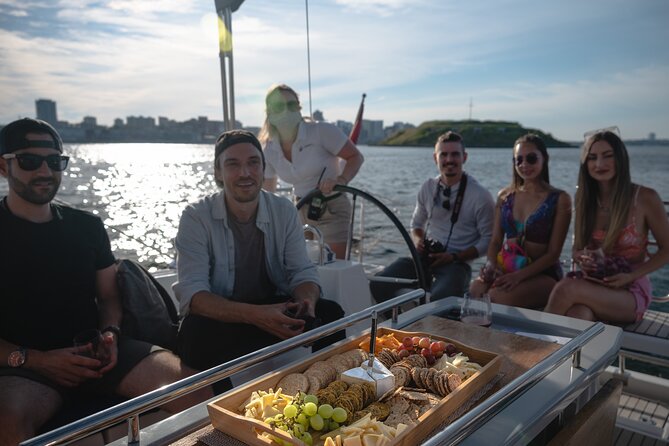 JFarwell Private Yacht Wine & Cheese Sunset Sail - The wine, cheese, and charcuterie set up your entire evening