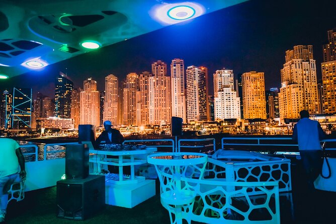 Lotus Mega Yacht Luxury Cruise with Live DJ, Dinner & Transfers - DJ music, dancing, and choosing the right spot on deck