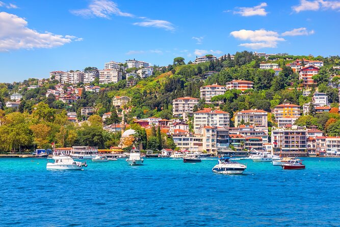 Luxurious Bosphorus Small Group Sunset Yacht Cruise with Snacks - Suada (Galatasaray Island) and Kuruçeşme: Luxury Views and a Working Shoreline