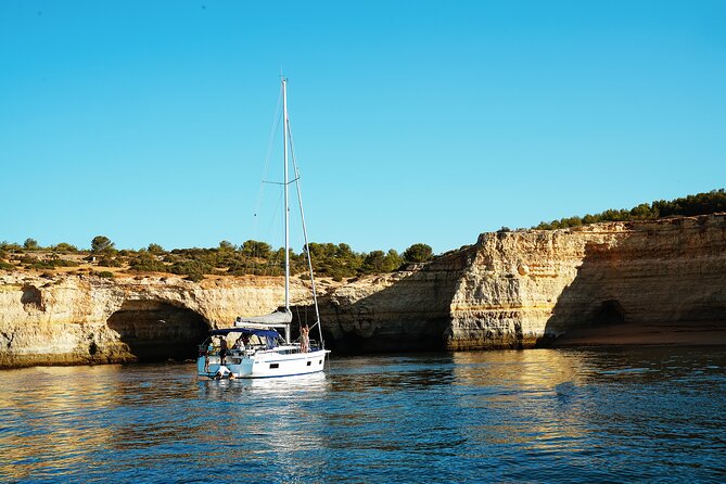 Luxury Sail Yacht Cruise in Algarve - Carvoeiro from the coast: village views without the land hassle