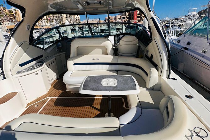 Luxury Yacht Tour in Los Cabos 45FT SeaRay Sundancer - Where the Value Really Shows: Private for Up to 10