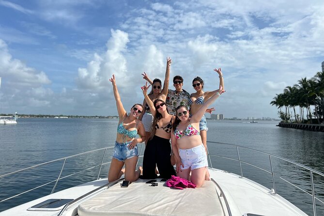 Miami Boat Rental for Day or Sunset Cruise with Captain - Onboard Comfort: Bluetooth Sound, A/C, and Real Amenities (Not Just a Deck)
