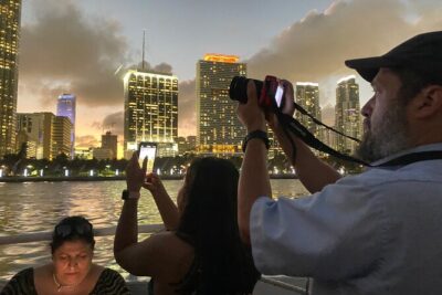 Miami Sightseeing Cruise on a Luxury Yacht - Two decks, one view goal: top-deck shade vs. air-conditioned comfort