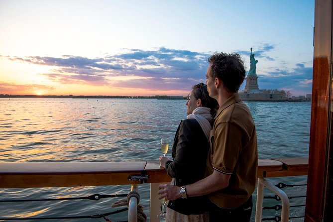 New York City Sunset Cruise on a Yacht - Hudson River and Ellis Island: the historic landmarks part that feels calmer