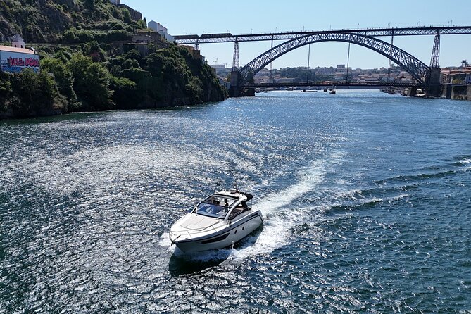 Porto: Private Yacht Experience with Local Wines & Snacks - Arrábida Bridge and the port mouth finish: wine and regional plates