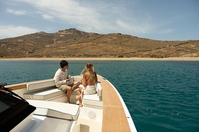 Private 5-Hour Cruise on Ultra Luxury Brand-New Yacht in Mykonos (Nevma) - Paradise Beach and Super Paradise: party energy first, then real swim time