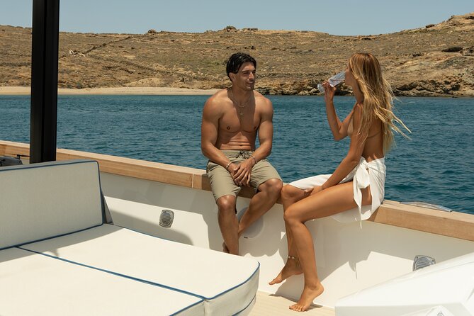 Private 5-Hour Cruise on Ultra Luxury Brand-New Yacht in Mykonos (Nevma) - Agrari Beach: the calmer, sandy break from the party bays