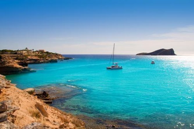 Private Charter 30ft Sports Yacht - The water route: Cala Bassa and Cala Conta back-to-back