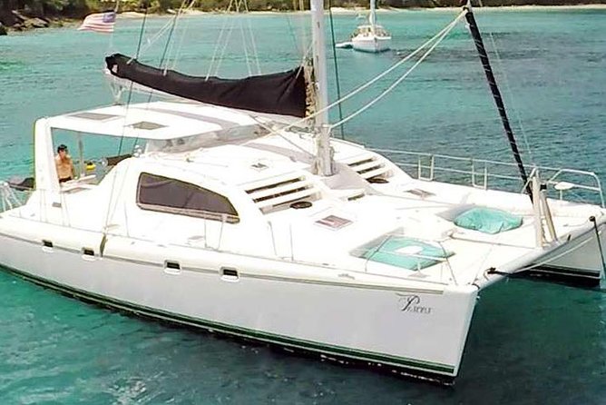 Private Luxury Catamaran Yacht. Full or Half Day Charter - Sail, Beach, Snorkel. - Your day’s route: St Thomas harbors first, then islands if conditions and interests line up