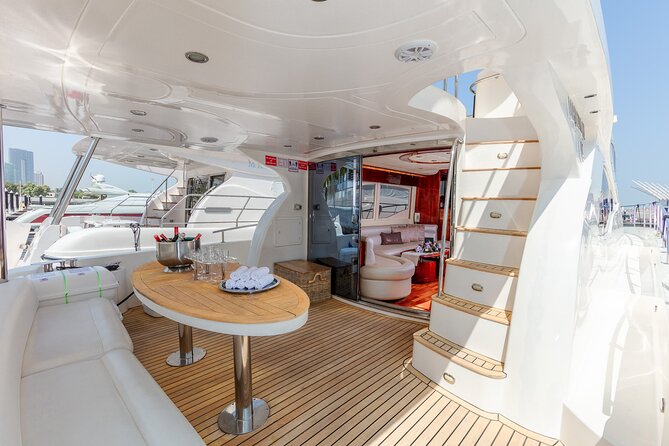Private Yacht Dubai: Rent 61 ft Luxury Yacht up to 30 people - What the Cruise Shows You: Marina, JBR, Burj Al Arab, Atlantis, Ain Dubai