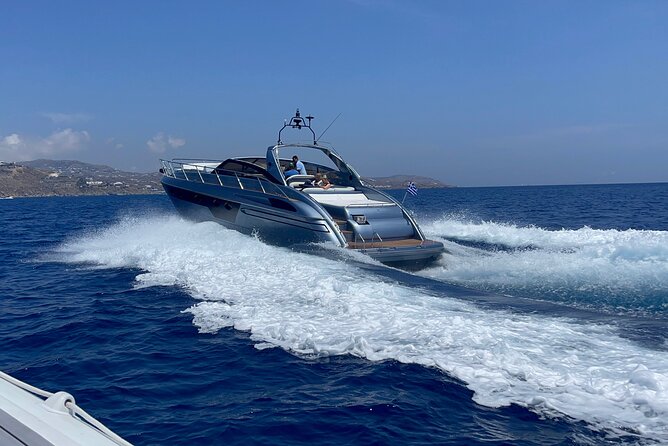 Rent a Yacht at Mykonos Princess V55 - The crew and communication style: Christos, Stamatis, and Konstantinos