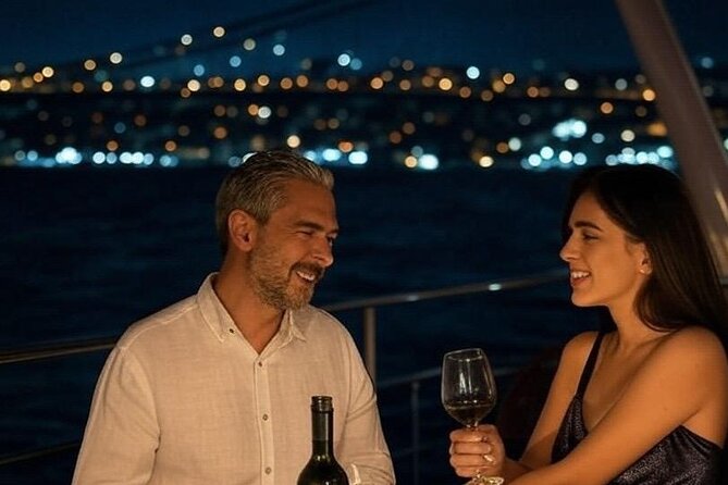 Romantic Night Cruise Live Violinist - Bebek to the Fatih Sultan Mehmet Bridge: The Skyline Stretch