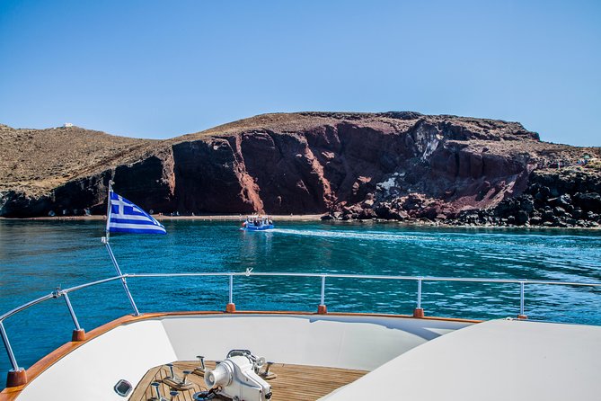 Santorini: Motor Yacht Day Cruise with 5-Course Lunch - Getting To Vlihada and Boarding on Time (Without a Headache)
