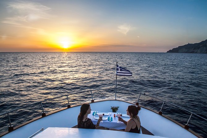 Santorini: Motor Yacht Private Cruise with 5-Course Meal - Mesa Pigadia: the long swim stretch that makes the day feel like a vacation