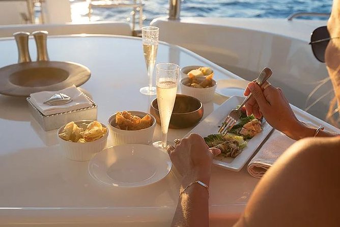 Small Group Yacht Sunset Cruise from Oahu - The yacht setup: bedrooms, kitchen, and a bar that stays active