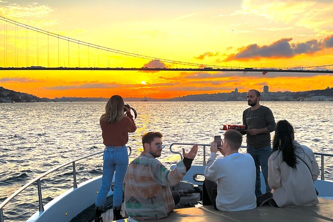 Sunset or Daytime Istanbul Guided Luxury Yacht Cruise with Snacks - A Two-Hour Bosphorus Show From a Glassy Yacht