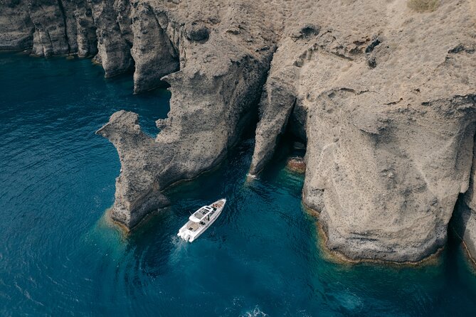 The Fastest Private Motor Yacht in Santorini - All Inclusive Tour - Akrotiri’s Venetian Lighthouse and the Photo-Lens Perspective